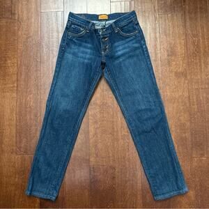 James Women’s Classic Blue Denim Jeans with Button Fly, Size 28